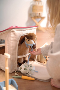 Spielset Pferd mit Stall und Zubehör in der Tasche,  wunderbar zum Spielen